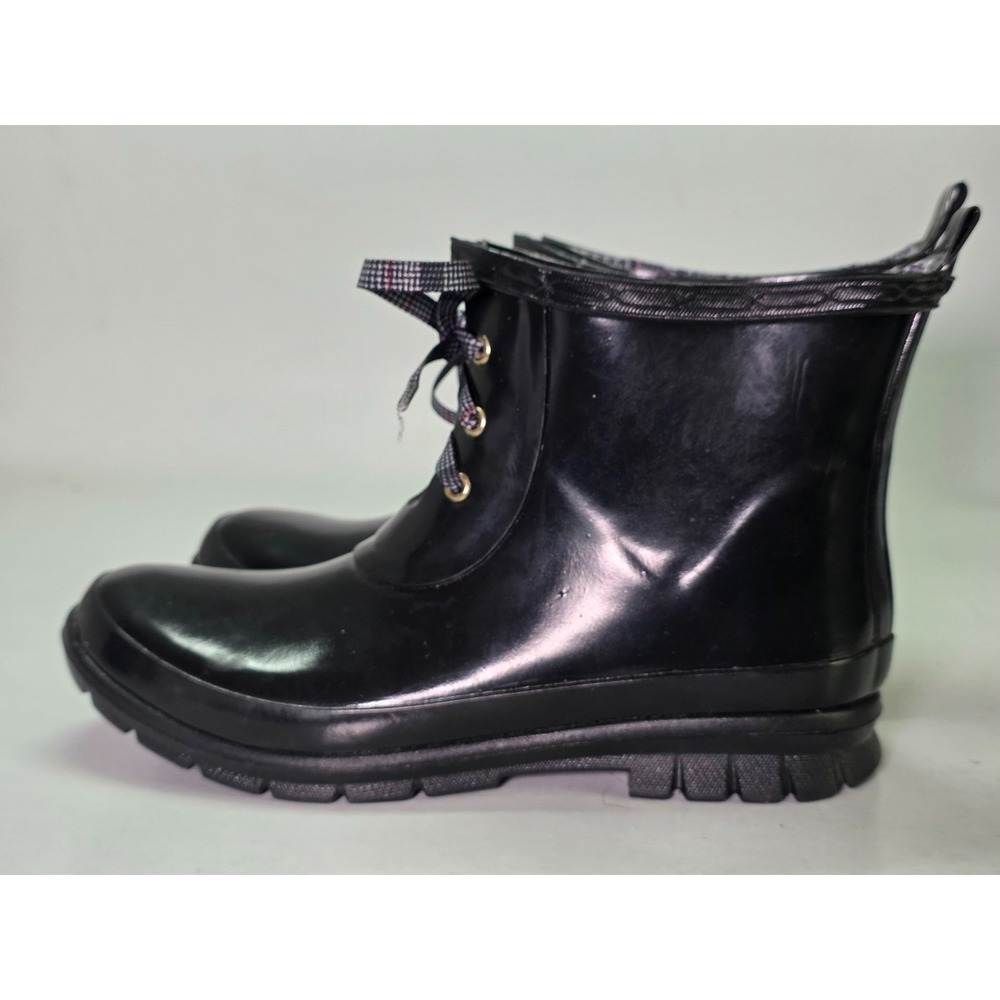 Charter Club Traynor Women's Rain Boots Size 8 M Black Ankle Pull On Shoes